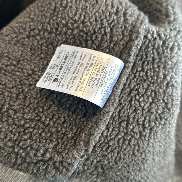 Carhartt Men's Washed Duck Sherpa-Lined Mock-Neck Vest size 2XL - Picture 8 of 11